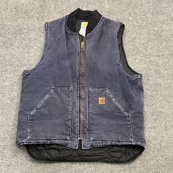 Carhartt V02 MDT Duck Canvas Vest Quilt Lined Arctic USA Midnight Blue XL Tall